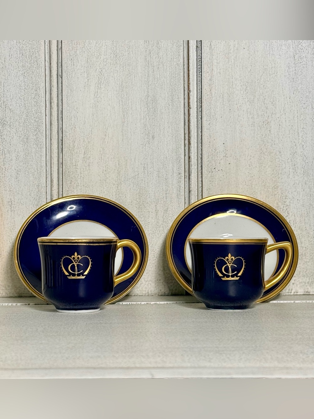Vintage Shenango China Crown Demitasse Set.